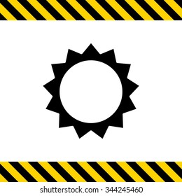 Icon of stylized sun with beams