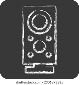 Icon Subwoofer. suitable for Computer Components symbol. chalk Style. simple design editable. design template vector