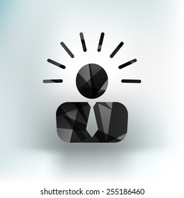 icon suggestion idea concept lightbulb people person