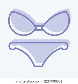 Icono Suit Wear. adecuado para el símbolo de verano. estilo de dos tonos. diseño simple editable. vector de plantilla de diseño. ilustración simple