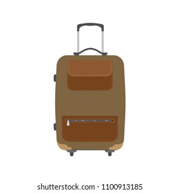 Icon of the suitcase, bag, travel baggage. Vector illustration.