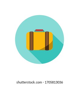 Icon of a suitcase. Basic summer object.