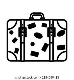 Icon Of Suitcase. Bold outline design with editable stroke width. Vector Illustration.