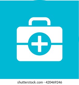 icon suitcase of medical worker