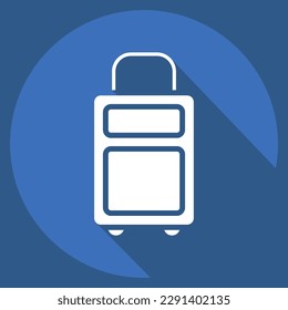 Icon Suitcase. related to Eid Al Adha symbol. Long Shadow Style. simple design editable. simple illustration