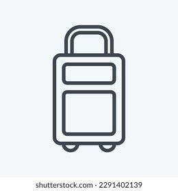 Maleta de iconos. relacionado con el símbolo de Eid Al Adha. Estilo de línea. diseño simple editable. ilustración simple