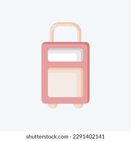 Icon Suitcase. related to Eid Al Adha symbol. Flat Style. simple design editable. simple illustration