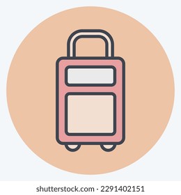 Icon Suitcase. related to Eid Al Adha symbol. Color Mate Style. simple design editable. simple illustration