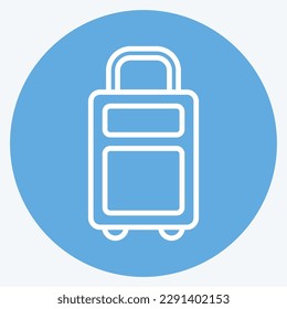 Icon Suitcase. related to Eid Al Adha symbol. Blue Eyes Style. simple design editable. simple illustration