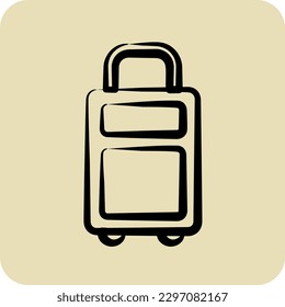 Icon Suitcase. related to Eid Al Adha symbol. glyph style. simple design editable. simple illustration