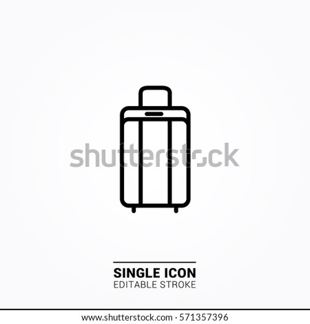 Icon suitcase single icon graphic designer