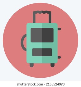 Icon Suitcase. suitable for men accessories symbol. flat style. simple design editable. design template vector. simple symbol illustration