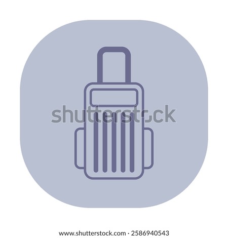 Icon of suitcase, symbolizing travel and exploration. Vacation planning, travel services, or adventure concept