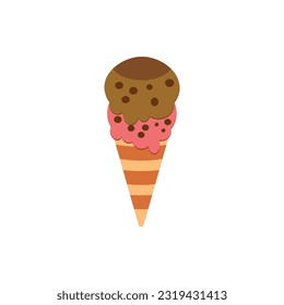 icon summer ice cream vector illustration