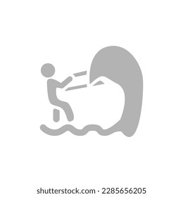 icon of summer, rest, sea, sail, vector illustration