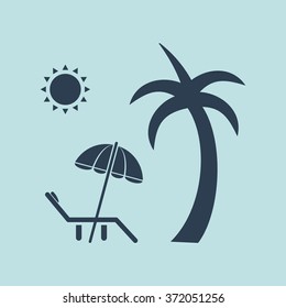Icon of Summer Vacation. EPS-10.