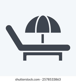 Icon Sun Bad. related to Retirement symbol. glyph style. design editable