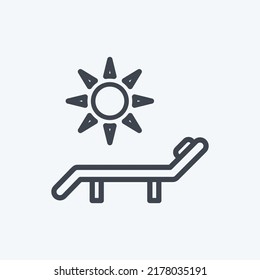 Icono de baño solar. adecuado para el símbolo Spa. estilo de línea. diseño simple editable. vector de plantilla de diseño. ilustración de símbolo simple