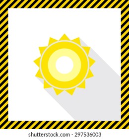 Icon of sun with beams