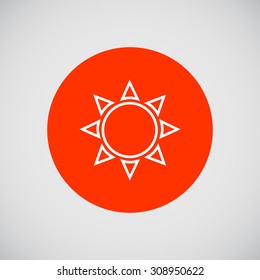 Icon of sun with beams