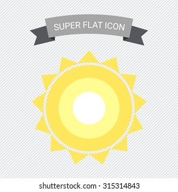 Icon of sun with beams
