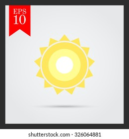 Icon of sun with beams