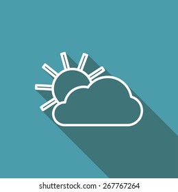 icon of sun and cloud