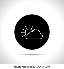 icon of sun and cloud