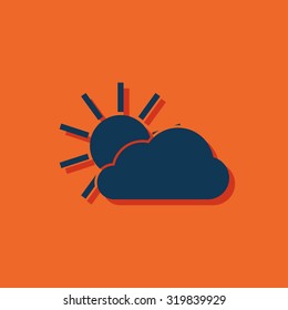 icon of sun and cloud