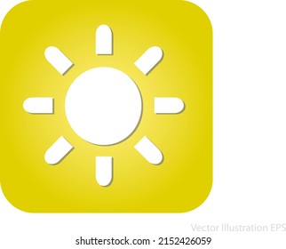 Ikone der Sonne als Beispiel für erneuerbare Energien, um den Klimawandel zu stoppen. Vektorgrafik