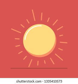 Icon sun in a flat style