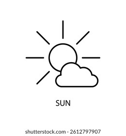 Icon a sun, isolated against a clean background.