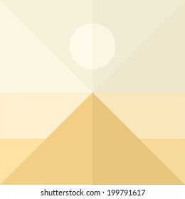 icon sun over the pyramid