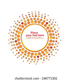 Icon of the sun with place of your own text