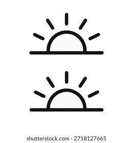 Icon Sun rising and setting