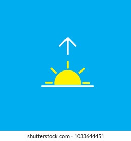 Icon of sun , Sun Start up Collection ,Vector Illustration, Isolated On Blue Sky Background. EPS10