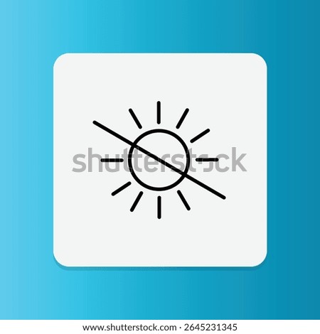 Icon of the sun with a strike-through, indicating the product should be kept away from direct sunlight to maintain quality and effectiveness.