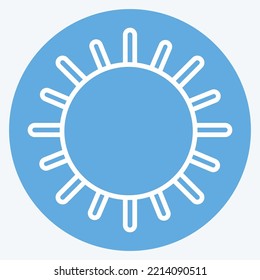 Icon Sun. suitable for Summer symbol. blue eyes style. simple design editable. design template vector. simple illustration