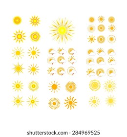Icon sun vector