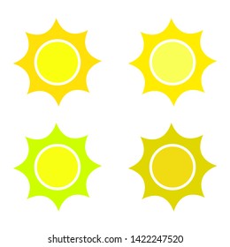 Icon of a sun. Vector graphics
