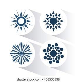 Icon of sun, vector illustration