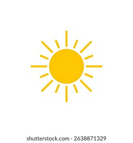 icon of sun vector illustration minimalist