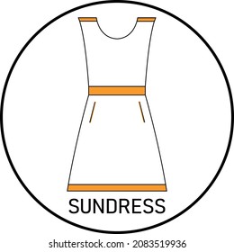 Icon of Sundress. Good for a Sewing and Tailoring sites and publishing.