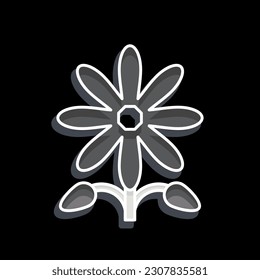 Icon Sunflower. related to American Indigenous symbol. glossy style. simple design editable