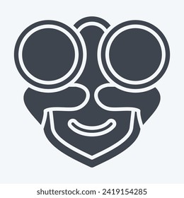 Icon Sunglasses. related to Hipster symbol. glyph style. simple design editable. simple illustration