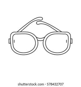 Icon sunglasses in the style of the line. Vector illustration.