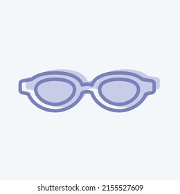 Icon Sunglasses. suitable for men accessories symbol. two tone style. simple design editable. design template vector. simple symbol illustration