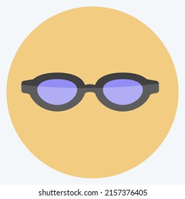 Icon Sunglasses. suitable for men accessories symbol. flat style. simple design editable. design template vector. simple symbol illustration
