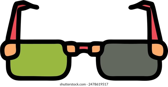 icono de gafas de sol, Vector de verano