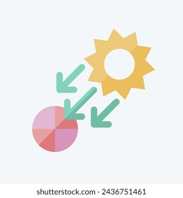 Icon Sunlight. related to Solar Panel symbol. flat style. simple design illustration.